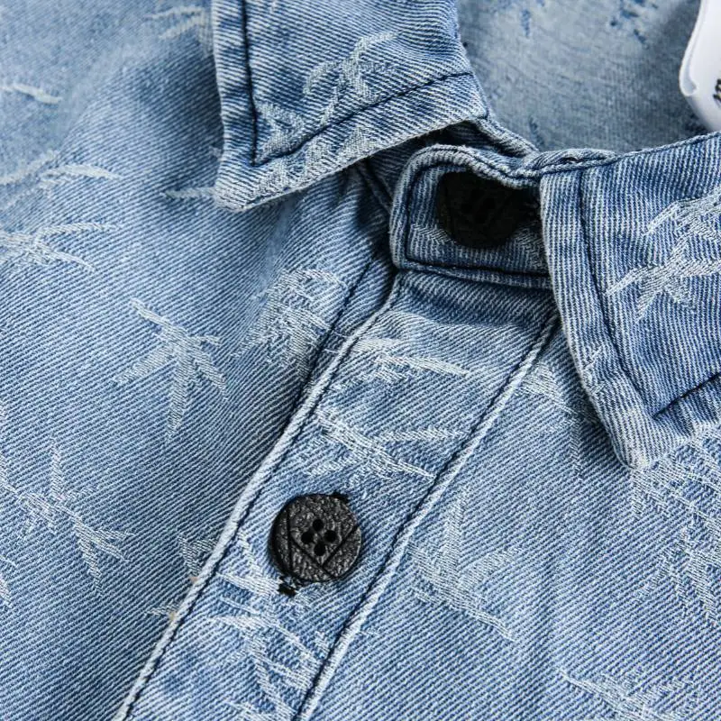 Casual Versatile Loose Trendy Denim Shirt-2