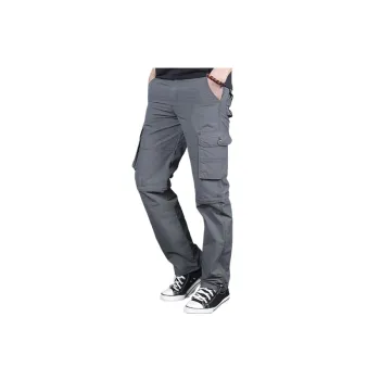 Basics Plain Blended Synthetic Fabrics Hard Shell Pants