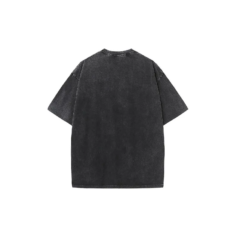 Retro Plain Combed Cotton T Shirt Unisex-5