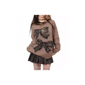 Retro Leopard Print Sweater