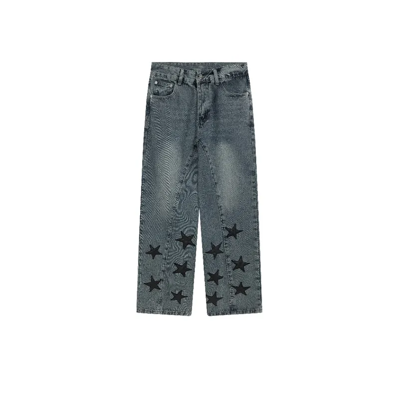 Hip Hop Star Leather Jeans
