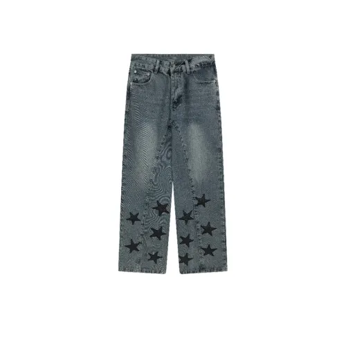 Hip Hop Star Leather Jeans