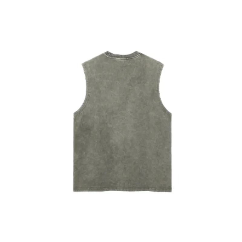Retro Plain Cotton Vest-9