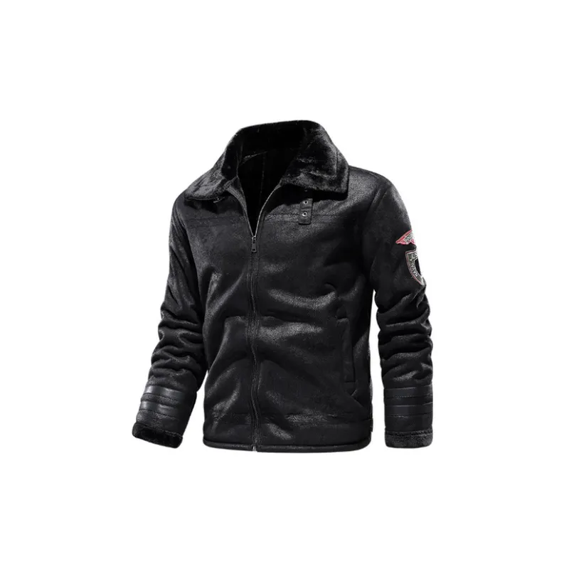 Fashionable Simple Leather Jacket-4