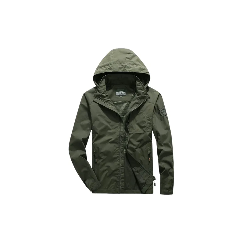 Simple Zipper Nylon Jacket-1