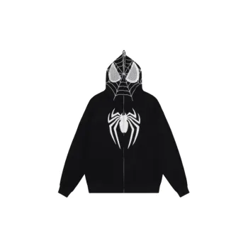 Spider Web Embroidery Eye Viewable Hoodie