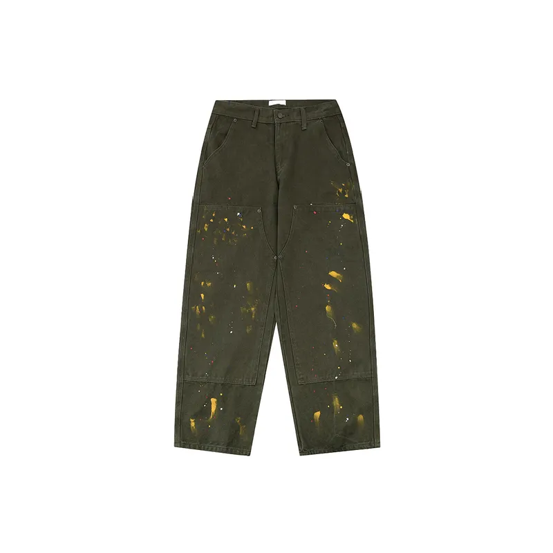 Retro Ink Splashed Jeans-0