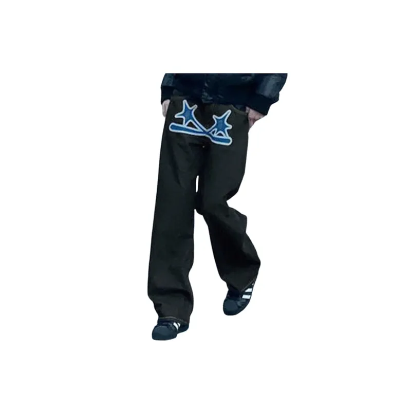 Loose Printed Casual Jeans-2