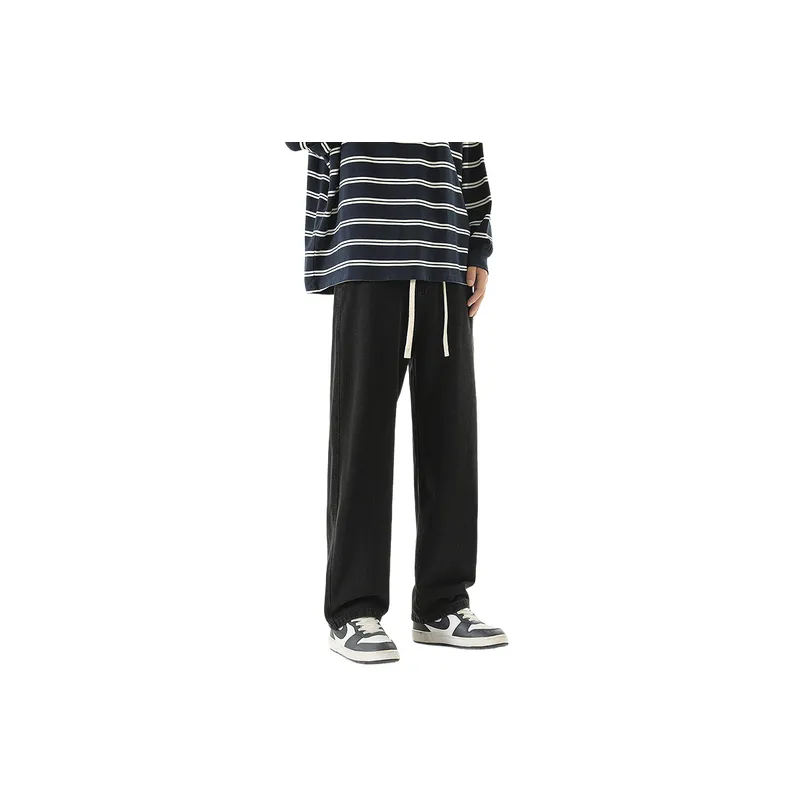 Straight Leg Casual Jeans-9