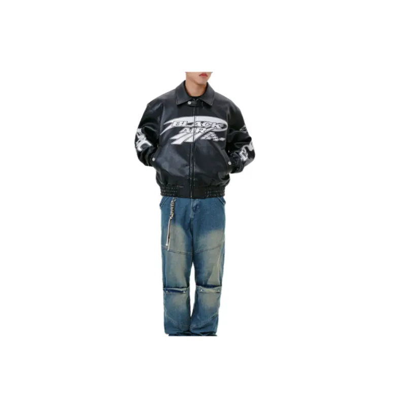 Retro Street Cleanfit PU Leather Jacket-3