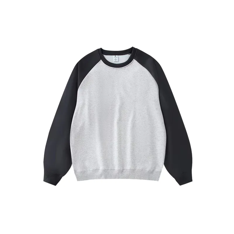 Contrast Color Loose Cotton Sweatshirt-3