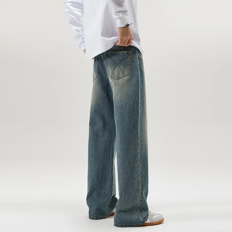 Simple Loose Jeans-3