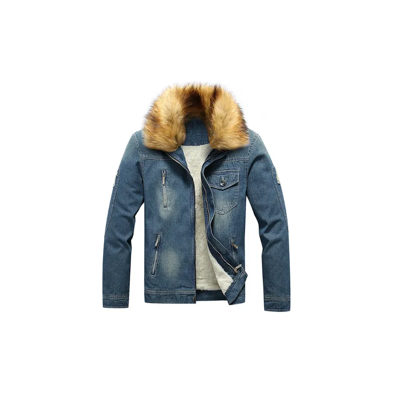 Casual Fashionable Washed Denim Jacket-0