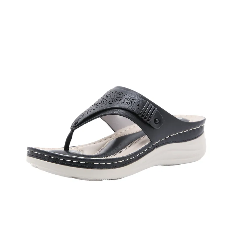 Casual Hollow Out Flip Flops-5