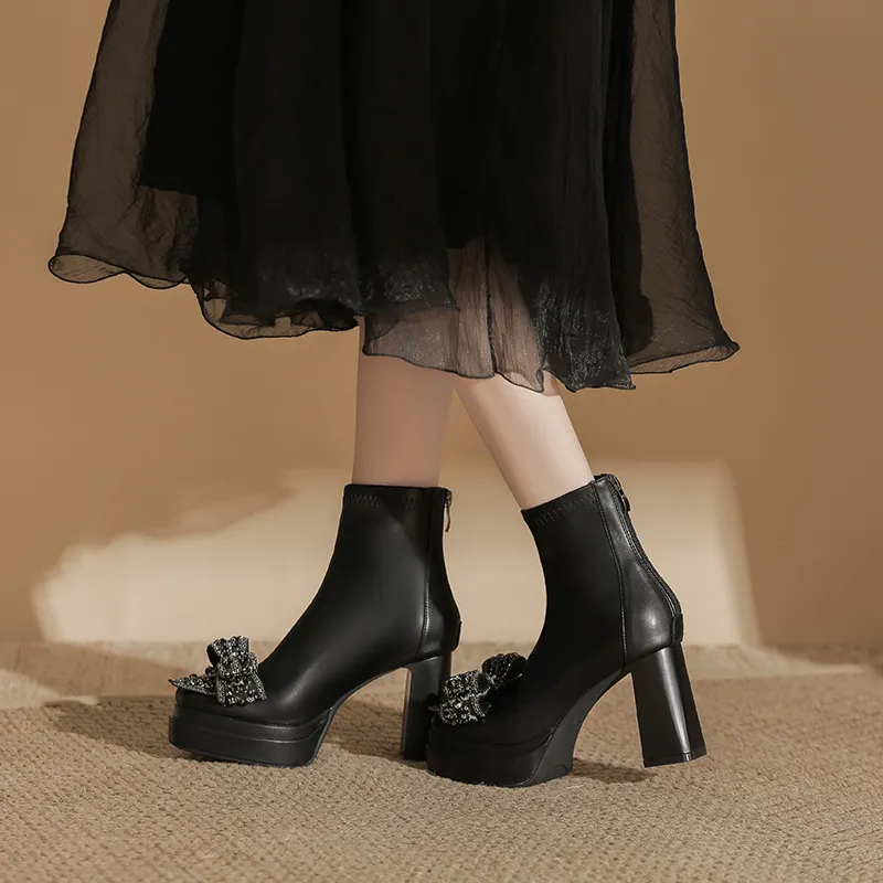 Simple Rhinestone High Heels-2