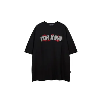 Fashion Retro Cotton Blended Fabric T-Shirt