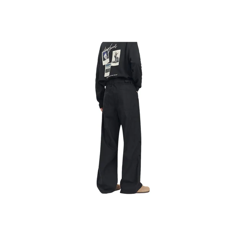 Simple Long Cotton Blended Fabric Cargo Pants-9
