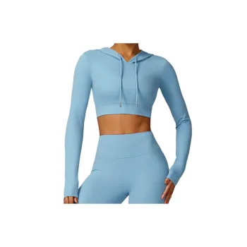 Casual Long Sleeve Nylon Spandex Cloud Like Fabric Fitness Clothing Women