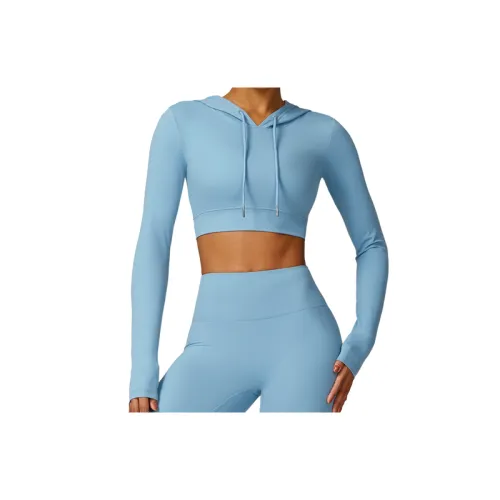 Casual Long Sleeve Nylon Spandex Cloud Like Fabric Fitness Clothing Women