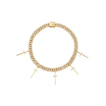 Alloy Diamond Hip Hop Necklace Cubac