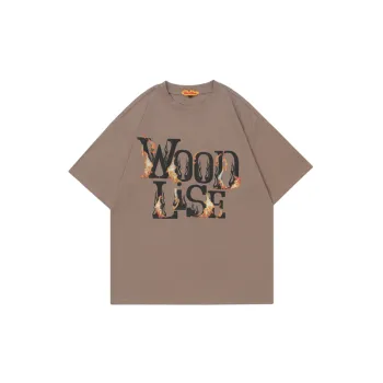 Loose Retro Original Flame Print T Shirt