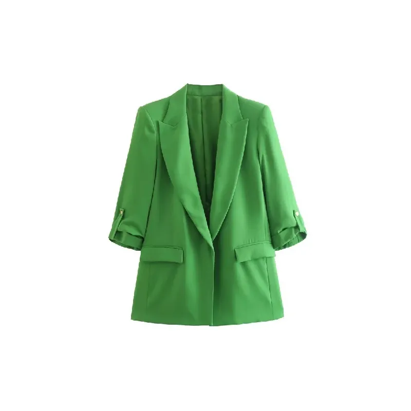 Retro Casual Polyester Business Suit Women-6