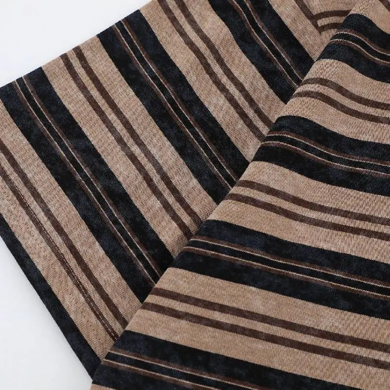 Casual Striped Cotton T Shirt-5