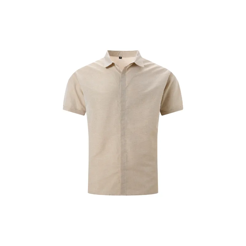 Casual Loose Flax Shirt Unisex-0