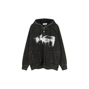 Washed Loose Fleece Hoodie