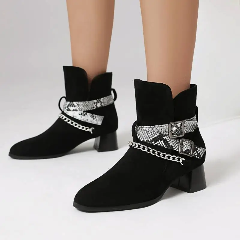 Retro Elegant Fashionable Ankle Boots-1