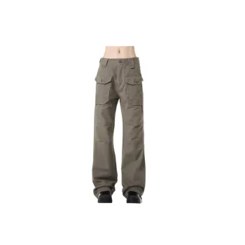 Retro Straight Leg Casual Cargo Pants