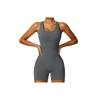 Fashionable Sporty Seamless Knit Nylon Spandex Fabric Bodysuit Women