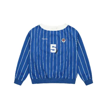 Sports Embroidered Letter Striped Cotton Sweatshirt Women