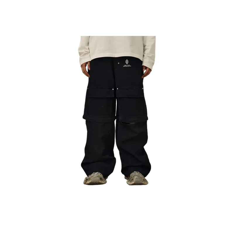 Detachable Design Embroidery and Multi Functional Trousers-2