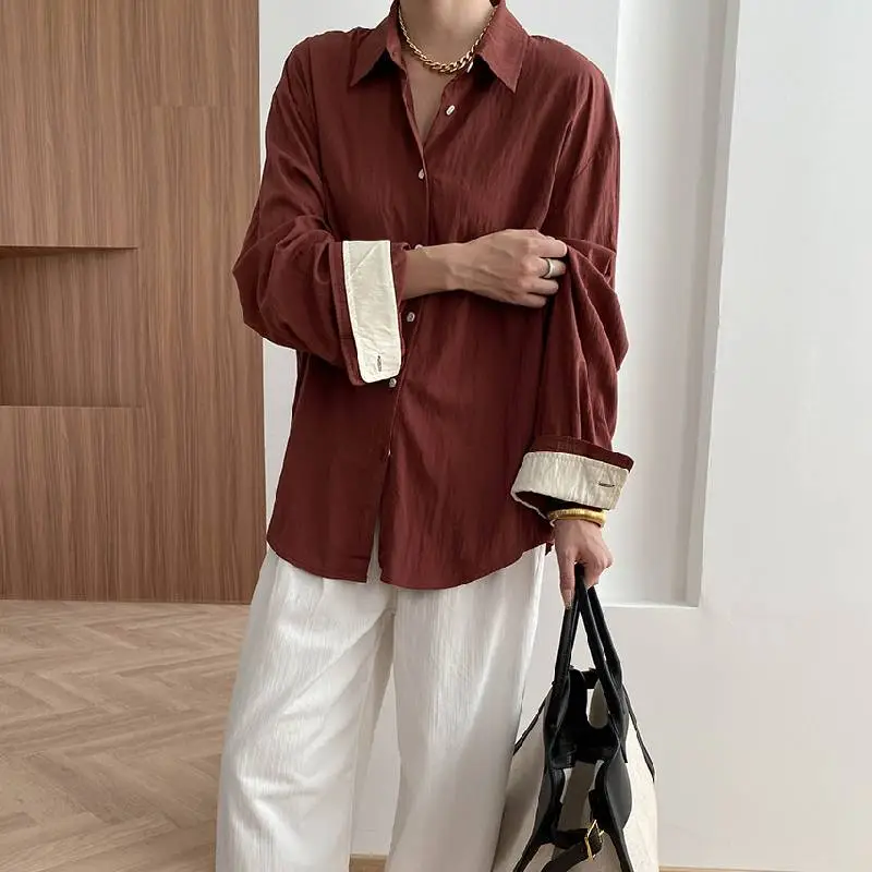 Casual Loose Rayon Shirt Unisex-3