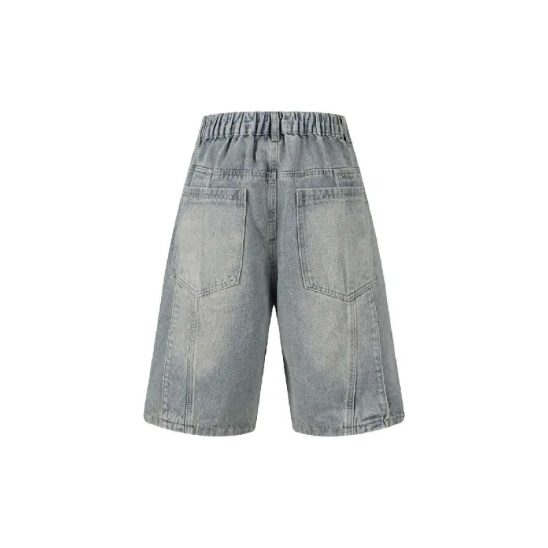 Street Distress Denim Shorts-7