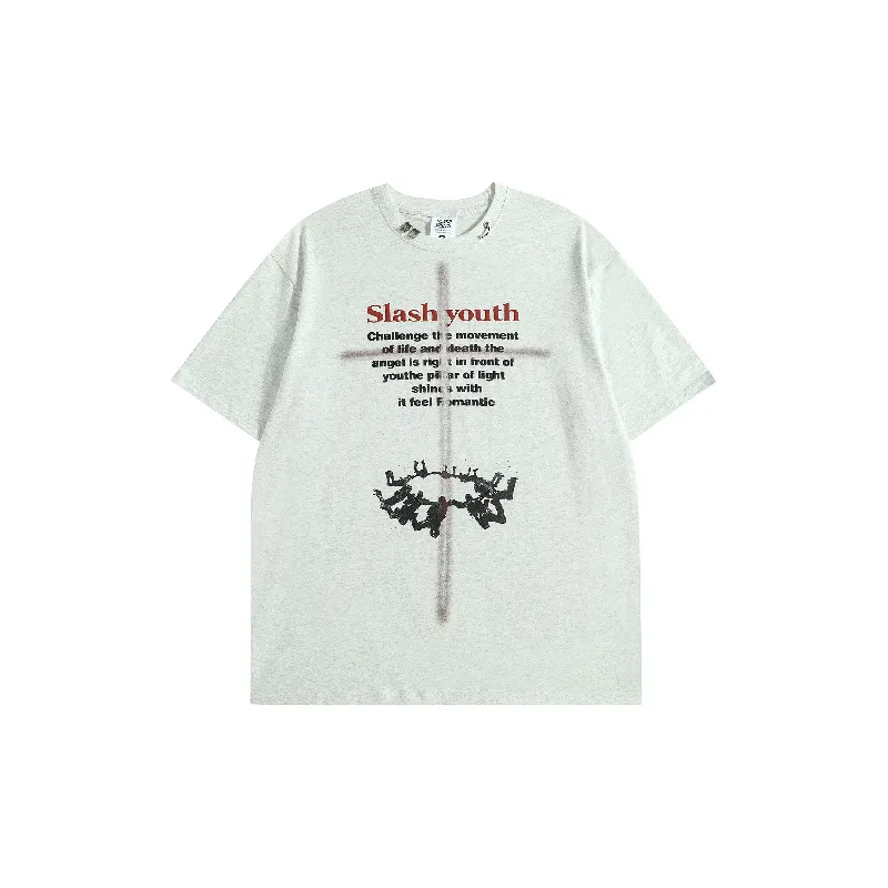 Fashionable Loose 100% Cotton T Shirt-0