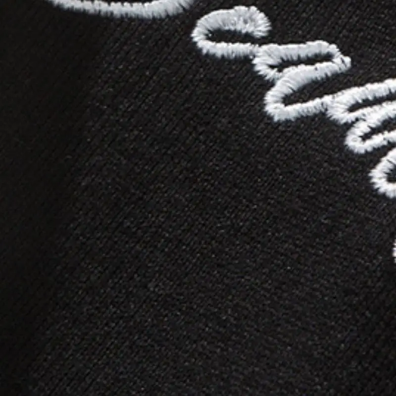 Solid Color Embroidered Letter Fleece lined Sweatshirt-6