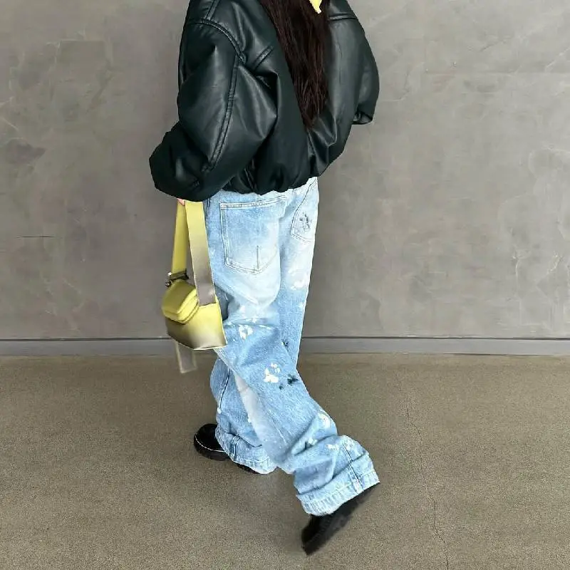 Graffiti Casual Jeans Women-1