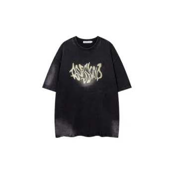 Snowflake Spray cotton Loose Short Sleeve T shirt