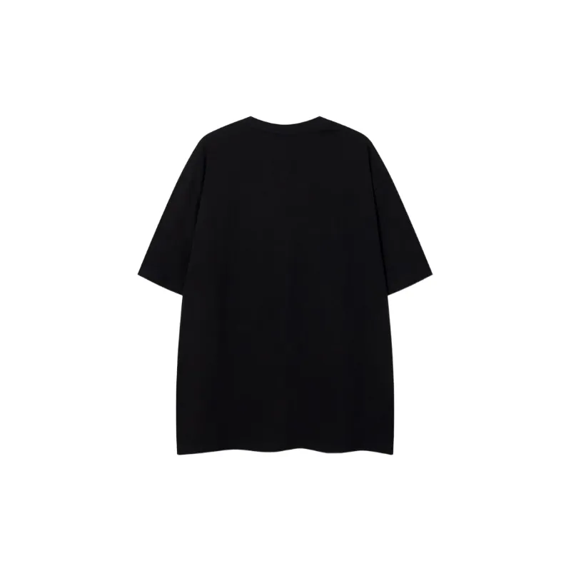 Street Embroidery Cotton T Shirt Unisex-4