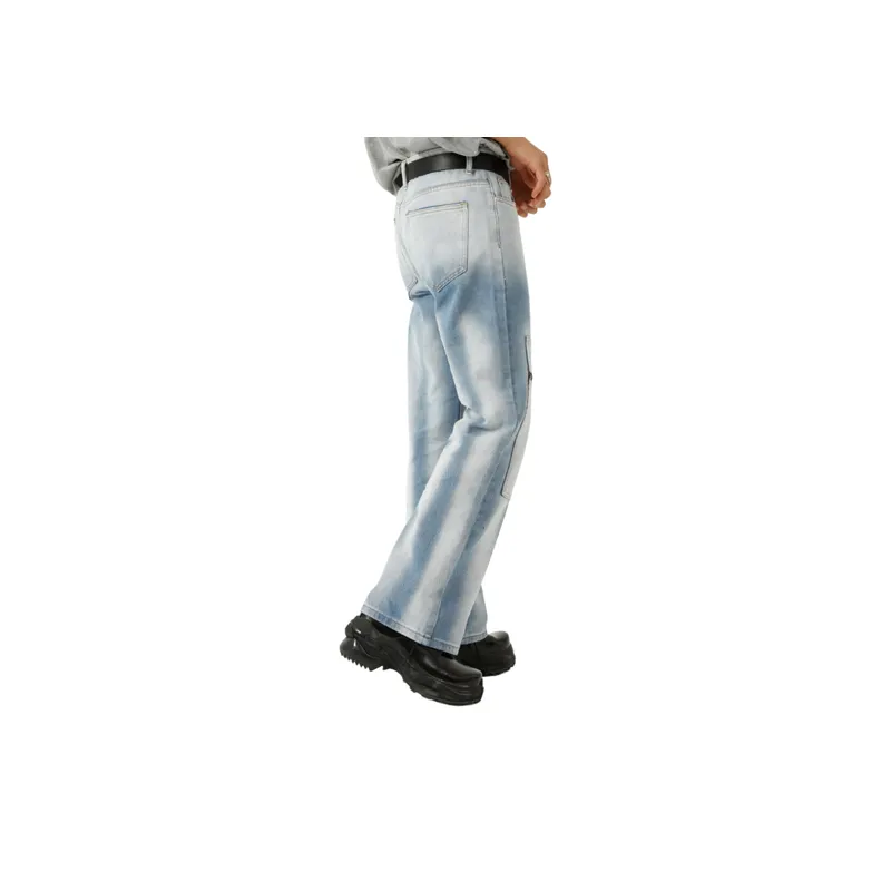 Trendy Splicing Zipper Jeans-3