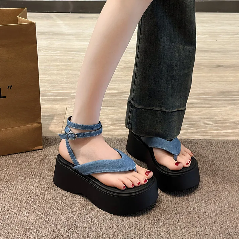 Simple Plain Beach Sandals-9