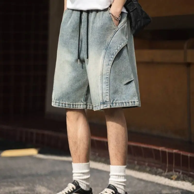 Casual Retro Denim Shorts-2