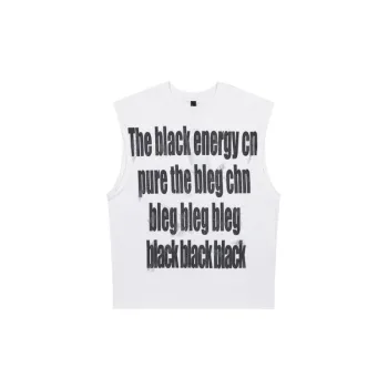 English Letters Printed Casual Strapless Undershirt