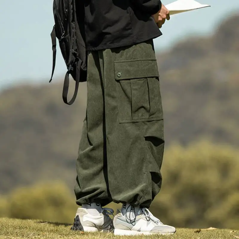 Sporty Loose Cargo Pants-1