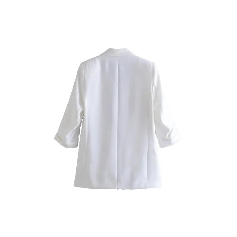 Retro Casual Polyester Business Suit Women-1