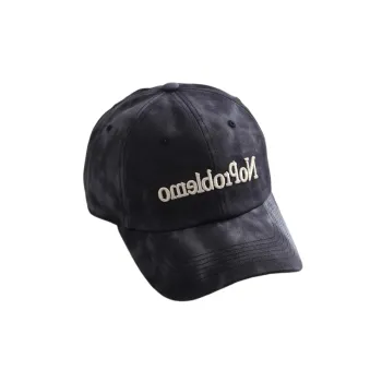Tie dye Letter Embroidery Dome Sunshade Baseball Hat