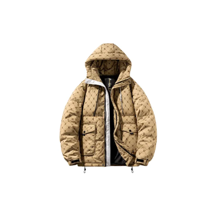 Fashionable Simple White Duck Down Jacket-6