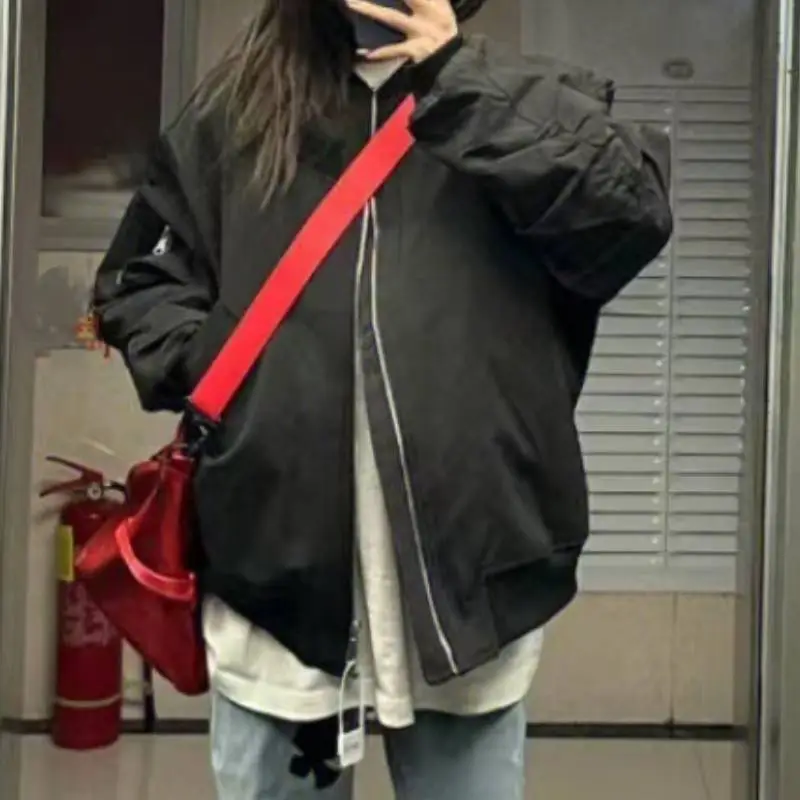Retro Loose Baseball Jersey Women-3